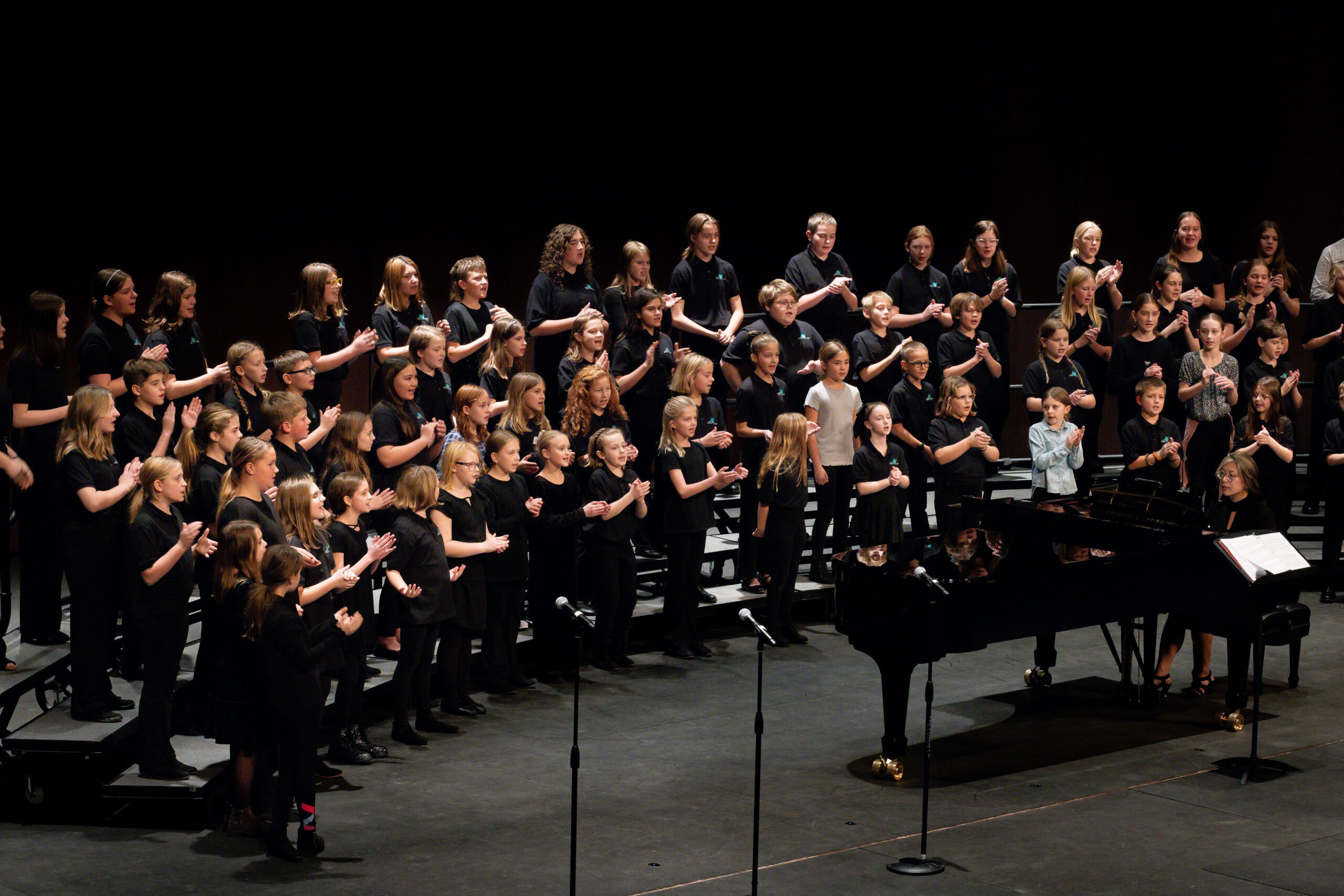 Youth Chorale performance on risers.